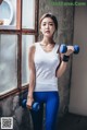 Beautiful Yoon Ae Ji poses glamor in gym fashion photos (56 photos)